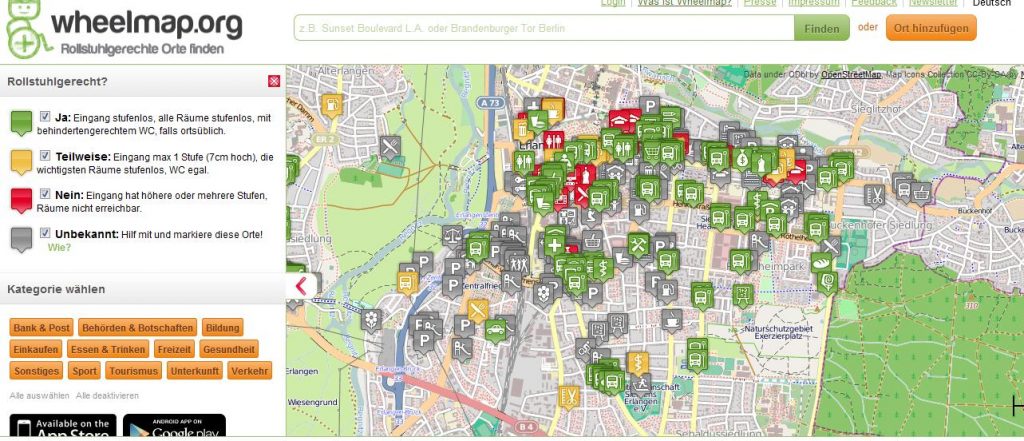 Wheelmap macht das Leben von Rollstuhlfahrern einfacher wheelmap
